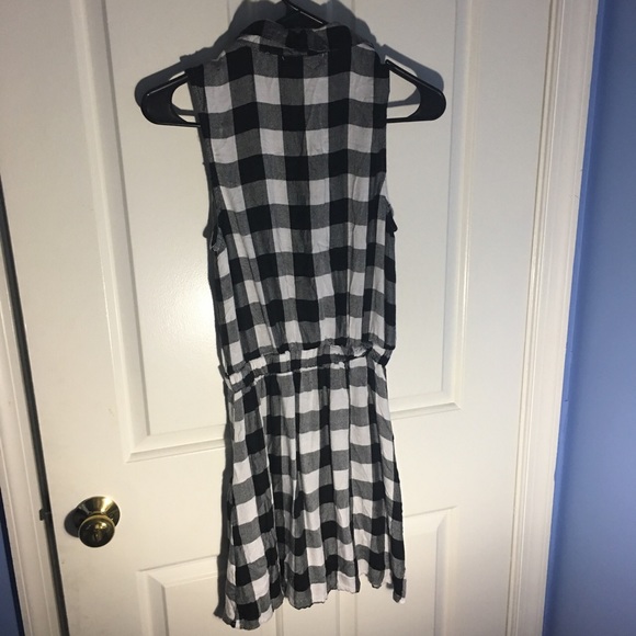 Plaid Button Mini Dress - Picture 2 of 2